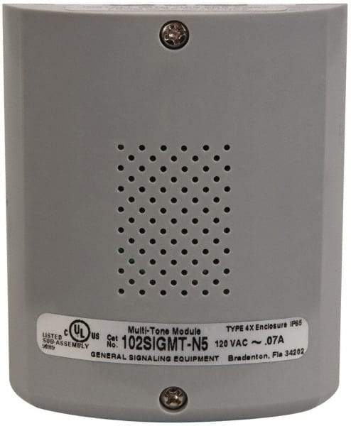 Edwards Signaling - 120 VAC, Base Mount Signal Combination Tone Card - 3R, 4X NEMA Rated, IP54 Ingress Rating, 0.05 Amp, 79 dB at 10 Ft. to 89 dB at 1m Adjustable Output, For Use with 102 Series Stacklights - Eagle Tool & Supply