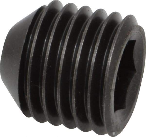 Holo-Krome - 1-8 UNC, 1" OAL, Cup Point Set Screw - Grade 8 Alloy Steel, 9/16" Key - Eagle Tool & Supply