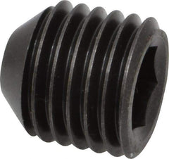 Holo-Krome - 1-8 UNC, 1" OAL, Cup Point Set Screw - Grade 8 Alloy Steel, 9/16" Key - Eagle Tool & Supply
