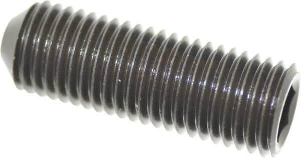 Holo-Krome - 1-8 UNC, 3" OAL, Cup Point Set Screw - Grade 8 Alloy Steel, 9/16" Key - Eagle Tool & Supply