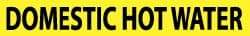 NMC - Pipe Marker with Domestic Hot Water Legend and No Graphic - 1-1/2 to 2" Pipe Outside Diam, Black on Yellow - Eagle Tool & Supply
