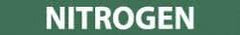 NMC - Pipe Marker with Nitrogen Legend and No Graphic - 3/4 to 1-1/4" Pipe Outside Diam, White on Green - Eagle Tool & Supply