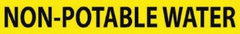 NMC - Pipe Marker with Non-Potable Water Legend and No Graphic - 3/4 to 1-1/4" Pipe Outside Diam, Black on Yellow - Eagle Tool & Supply