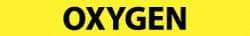 NMC - Pipe Marker with Oxygen Legend and No Graphic - 3/4 to 1-1/4" Pipe Outside Diam, Black on Yellow - Eagle Tool & Supply