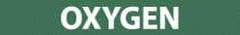 NMC - Pipe Marker with Oxygen Legend and No Graphic - 2-1/2 to 6" Pipe Outside Diam, White on Green - Eagle Tool & Supply