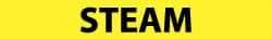 NMC - Pipe Marker with Steam Legend and No Graphic - 3/4 to 1-1/4" Pipe Outside Diam, Black on Yellow - Eagle Tool & Supply