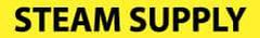 NMC - Pipe Marker with Steam Supply Legend and No Graphic - 1-1/2 to 2" Pipe Outside Diam, Black on Yellow - Eagle Tool & Supply