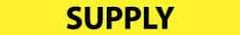 NMC - Pipe Marker with Supply Legend and No Graphic - 1-1/2 to 2" Pipe Outside Diam, Black on Yellow - Eagle Tool & Supply