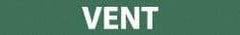 NMC - Pipe Marker with Vent Legend and No Graphic - 1-1/2 to 2" Pipe Outside Diam, White on Green - Eagle Tool & Supply