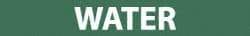 NMC - Pipe Marker with Water Legend and No Graphic - 2-1/2 to 6" Pipe Outside Diam, White on Green - Eagle Tool & Supply