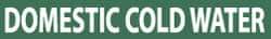 NMC - Pipe Marker with Domestic Cold Water Legend and No Graphic - 1-1/2 to 2" Pipe Outside Diam, White on Green - Eagle Tool & Supply