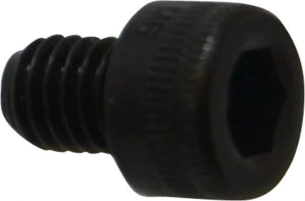 Holo-Krome - M6x1.00 Metric Coarse Hex Socket Drive, Socket Cap Screw - Grade 12.9 Alloy Steel, Black Oxide Finish, Fully Threaded, 8mm Length Under Head - Eagle Tool & Supply