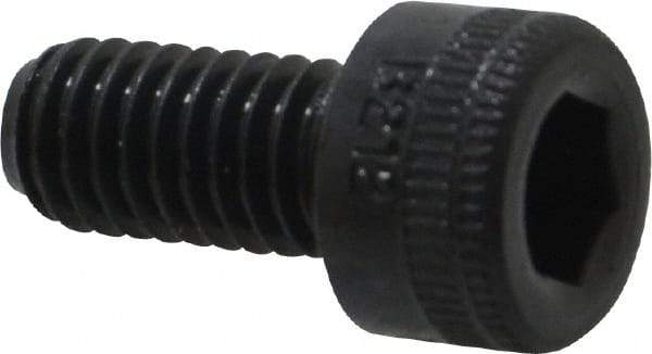 Holo-Krome - M6x1.00 Metric Coarse Hex Socket Drive, Socket Cap Screw - Grade 12.9 Alloy Steel, Black Oxide Finish, Fully Threaded, 12mm Length Under Head - Eagle Tool & Supply