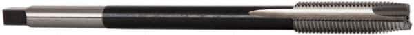 Hertel - 7/16-20 UNF 3 Flute H3 Bright Finish High Speed Steel Spiral Point Extension Tap - Plug Chamfer, 6" OAL, 3B Class of Fit - Eagle Tool & Supply