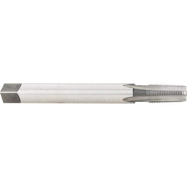 Hertel - 1/8-27 NPT, 4 Flute, Plug Chamfer, Bright Finish, High Speed Steel, Extension Pipe Tap - 4" OAL, 7/16" Shank Diam, 3/4" Thread Length, 0.328" Square Size - Eagle Tool & Supply