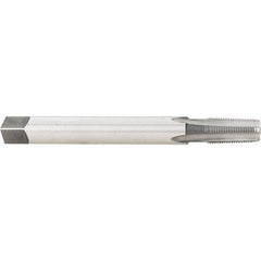 Hertel - 1/8-27 NPT, 4 Flute, Plug Chamfer, Bright Finish, High Speed Steel, Extension Pipe Tap - 4" OAL, 7/16" Shank Diam, 3/4" Thread Length, 0.328" Square Size - Eagle Tool & Supply