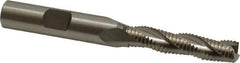 Accupro - 5/16" Diam, Fine Pitch, 1-3/8" LOC, 3 Flute Powdered Metal Corner Chamfer Roughing End Mill - Uncoated, 3-1/8" OAL, 3/8" Shank Diam, Single End, Centercutting, 30° Helix - Eagle Tool & Supply