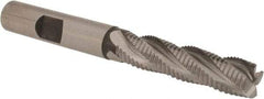 Accupro - 3/8" Diam, Fine Pitch, 1-1/2" LOC, 4 Flute Powdered Metal Corner Chamfer Roughing End Mill - Uncoated, 3-1/4" OAL, 3/8" Shank Diam, Single End, Centercutting, 30° Helix - Eagle Tool & Supply