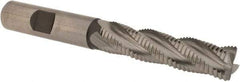 Accupro - 1/2" Diam, Fine Pitch, 2" LOC, 4 Flute Powdered Metal Corner Chamfer Roughing End Mill - Uncoated, 4" OAL, 1/2" Shank Diam, Single End, Centercutting, 30° Helix - Eagle Tool & Supply