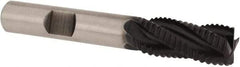 Accupro - 7/16" Diam, Fine Pitch, 1" LOC, 4 Flute Powdered Metal Corner Chamfer Roughing End Mill - TiAlN Finish, 2-11/16" OAL, 3/8" Shank Diam, Single End, Centercutting, 30° Helix - Eagle Tool & Supply