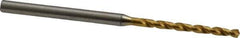 OSG - 1.99898mm 130° Vanadium High Speed Steel Jobber Drill - TiN Finish, Right Hand Cut, Spiral Flute, Straight Shank, 56mm OAL, Standard Point - Eagle Tool & Supply