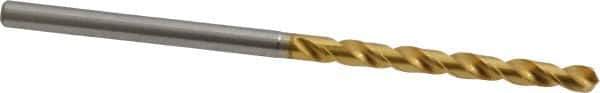 OSG - 2.90068mm 130° Vanadium High Speed Steel Jobber Drill - TiN Finish, Right Hand Cut, Spiral Flute, Straight Shank, 65mm OAL, Standard Point - Eagle Tool & Supply