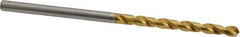 OSG - 2.90068mm 130° Vanadium High Speed Steel Jobber Drill - TiN Finish, Right Hand Cut, Spiral Flute, Straight Shank, 65mm OAL, Standard Point - Eagle Tool & Supply