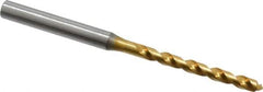OSG - 4.09956mm 120° Vanadium High Speed Steel Jobber Drill - TiN Finish, Right Hand Cut, Spiral Flute, Straight Shank, 87mm OAL, Standard Point - Eagle Tool & Supply