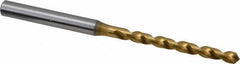 OSG - 4.30022mm 120° Vanadium High Speed Steel Jobber Drill - TiN Finish, Right Hand Cut, Spiral Flute, Straight Shank, 91mm OAL, Standard Point - Eagle Tool & Supply