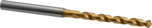 OSG - #13 120° Vanadium High Speed Steel Jobber Drill - TiN Finish, Right Hand Cut, Spiral Flute, Straight Shank, 91mm OAL, Standard Point - Eagle Tool & Supply