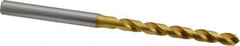 OSG - 5.00126mm 120° Vanadium High Speed Steel Jobber Drill - TiN Finish, Right Hand Cut, Spiral Flute, Straight Shank, 96mm OAL, Standard Point - Eagle Tool & Supply