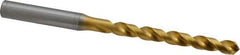 OSG - 6.10108mm 120° Vanadium High Speed Steel Jobber Drill - TiN Finish, Right Hand Cut, Spiral Flute, Straight Shank, 107mm OAL, Standard Point - Eagle Tool & Supply