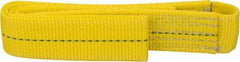 Lift-All - 3' Long x 2" Wide, 3,200 Lb Vertical Capacity, 1 Ply, Polyester Web Sling - 2,500 Lb Choker Capacity, Yellow - Eagle Tool & Supply