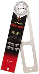 Starrett - 12 Inch Long Blade, 360° Max Measurement, 1° Dial Graduation, Round Head Protractor - 0 to 90 to 0 Dial Range - Eagle Tool & Supply