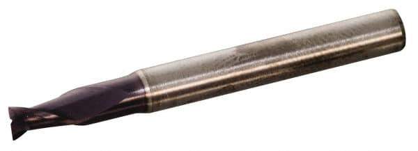 Kennametal - 0.394", 22mm LOC, 10mm Shank Diam, 76mm OAL, 3 Flute, Solid Carbide Square End Mill - Single End, Uncoated, Spiral Flute, 45° Helix, Centercutting, Right Hand Cut, Right Hand Flute, Series F3AA - Eagle Tool & Supply