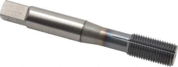 OSG - M10x1.00 Metric Fine D5 Thread Limit Bottoming Thread Forming Tap - Powdered Metal High Speed Steel, TiCN Finish, 2-15/16" OAL, 1-1/4" Thread Length, Right Hand Thread, Series EXOTAP NRT - Eagle Tool & Supply