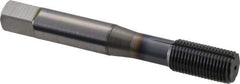 OSG - M10x1.00 Metric Fine D9 Thread Limit Bottoming Thread Forming Tap - Powdered Metal High Speed Steel, TiCN Finish, 2-15/16" OAL, 1-1/4" Thread Length, Right Hand Thread, Series EXOTAP NRT - Eagle Tool & Supply