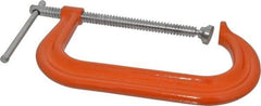 Gibraltar - Regular-Duty 8" Max Opening, 3-1/4" Throat Depth, Forged Steel Standard C-Clamp - 6,900 Lb Capacity, 0" Min Opening, Deep Throat - Eagle Tool & Supply