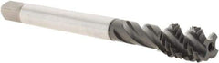 Emuge - 1/2-13 UNC 4 Flute 2B Modified Bottoming Spiral Flute Tap - Cobalt, GLT-1 Finish, 4.331" OAL, Right Hand Flute, Right Hand Thread, Series Enorm - Eagle Tool & Supply