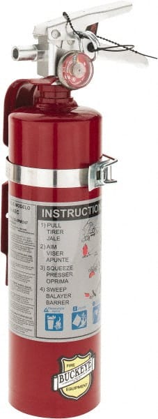 Buckeye Fire - 2.5 Lb, 1-A:10-B:C Rated, Dry Chemical Fire Extinguisher - Eagle Tool & Supply