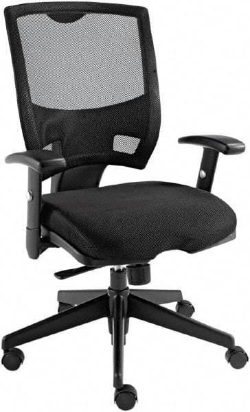 ALERA - 28-3/4" High Office/Managerial/Executive Chair - 18" Wide x 18" Deep, Mesh Seat, Black - Eagle Tool & Supply