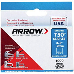 Arrow - 3/8" Wide Stainless Steel Heavy-Duty Staples - 3/8" Leg Length - Eagle Tool & Supply