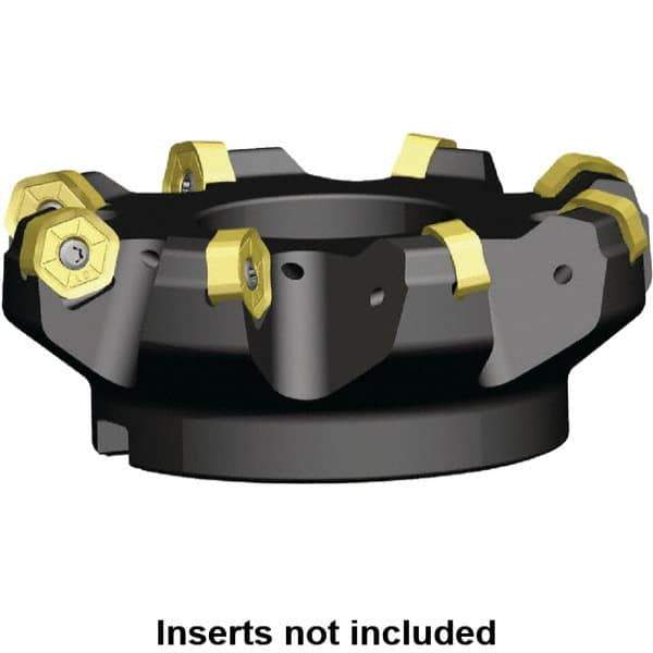 Kennametal - 5 Inserts, 3.184" Cutter Diam, 0.087" Max Depth of Cut, Indexable High-Feed Face Mill - 0.8661" Arbor Hole Diam, 1.595" High, KSHR Toolholder, HNGJ 0905.. Inserts, Series Dodeka High-Feed - Eagle Tool & Supply