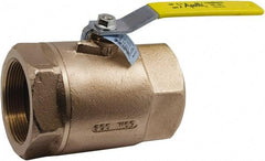 Conbraco - 3" Pipe, Standard Port, Lead Free Bronze Standard Ball Valve - 2 Piece, Female NPT Ends, Lever Handle, 600 WOG, 150 WSP - Eagle Tool & Supply
