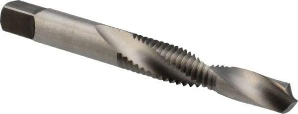 Union Butterfield - 3/8-16 UNC, 3-15/32" OAL, 0.323" Drill Diam x 29/32" Drill Length, Combination Drill & Tap - 2 Flutes, 1-1/16" Thread Length, Bright Finish, 2B - Eagle Tool & Supply