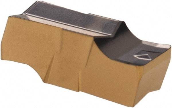 Iscar - 500E050GIPI Grade IC808, 5mm Cutting Width Carbide Grooving Insert - 15.5mm Max Depth of Cut, Neutral, 0.5mm Corner Radius, TiAlN Finish - Eagle Tool & Supply