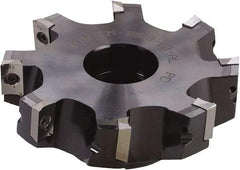 Kyocera - 4 Inserts, 3" Cut Diam, 1" Arbor Diam, 0.6" Max Depth of Cut, Indexable Square-Shoulder Face Mill - 90° Lead Angle, 1-25/32" High, XPMT 15T3 Insert Compatibility - Eagle Tool & Supply