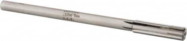 Made in USA - 0.52" Carbide-Tipped 6 Flute Chucking Reamer - Eagle Tool & Supply