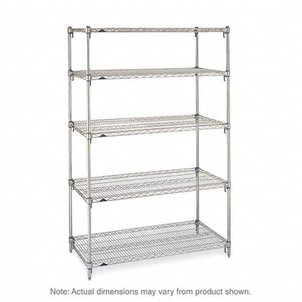 Metro - 2,000 Lb Capacity 5 Shelf Wire Shelving - Starter Unit - Eagle Tool & Supply