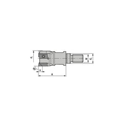 Indexable Square-Shoulder End Mill:  GHPC.20.R.03-04,  10.0000'' Shank Dia,  10.00 mm Modular Connection,  Modular Shank Uses  3,  Normal Pressure,  35.00 mm OAL